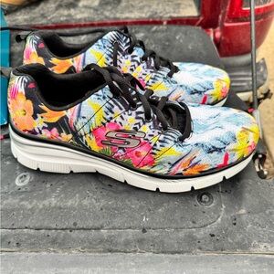 Skechers Women's Colorful Floral Sneakers